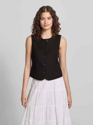 Kamizelka o kroju shaped fit z dodatkiem wiskozy model 'KAMIL' Pieces