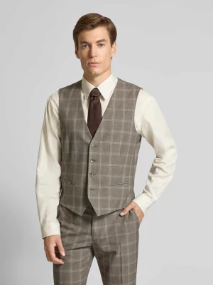 Kamizelka o kroju slim fit z lamowanymi kieszeniami MCNEAL