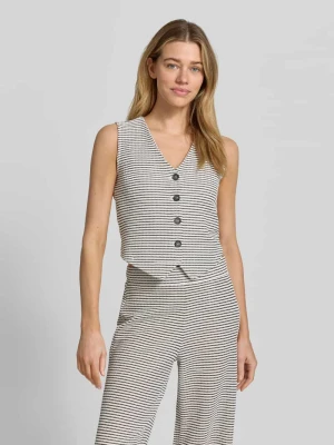 kamizelka o kroju slim fit z mieszanki bawełny Tom Tailor Czarny