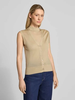 Kamizelka o kroju slim fit z mieszanki lyocellu i żywej wełny model 'FUMI' Boss