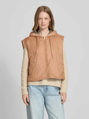 Kamizelka o pudełkowym kroju z bocznymi listwami guzikowymi model ‘LEVANTE’ Weekend Max Mara