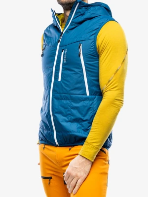 Kamizelka ocieplana Ortovox Swisswool Piz Boe Vest - petrol blue