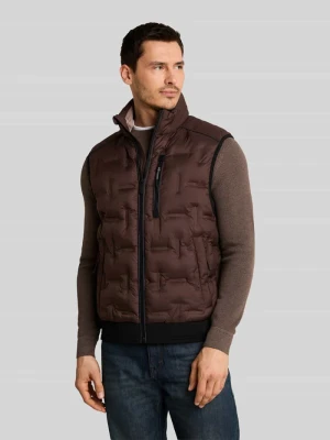 kamizelka outdoorowa o kroju regular fit z elementami odblaskowymi Tom Tailor Ciemnobrązowy