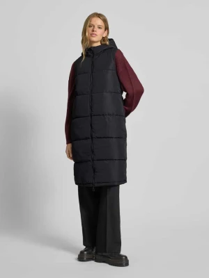 Kamizelka pikowana o kroju regular fit z kapturem model ‘ALINA’ Only