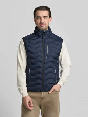 Kamizelka pikowana o kroju regular fit z kapturem w kołnierzu Tom Tailor