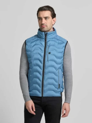 Kamizelka pikowana o kroju regular fit z kapturem w kołnierzu Tom Tailor