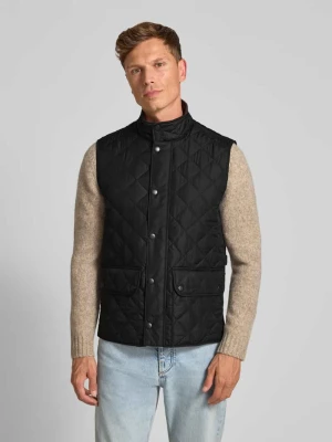 Kamizelka pikowana o kroju regular fit z zatrzaskami model ‘LOWERDALE GILET’ Barbour