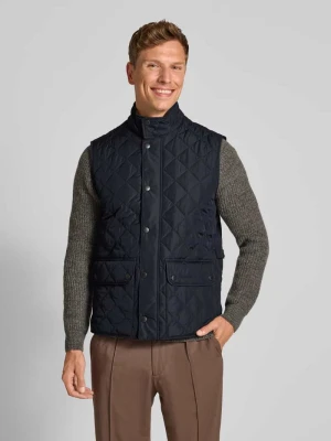 Kamizelka pikowana o kroju regular fit z zatrzaskami model ‘LOWERDALE GILET’ Barbour