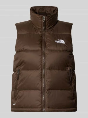 Kamizelka pikowana o kroju straight fit z wypełnieniem z puchu i pierza The North Face Ciemnobrązowy