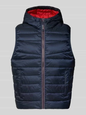 Kamizelka pikowana z kapturem i wpuszczanymi kieszeniami jack & jones