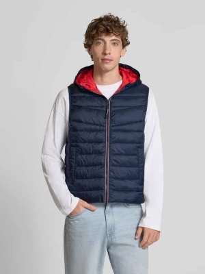 Kamizelka pikowana z kapturem i wpuszczanymi kieszeniami jack & jones