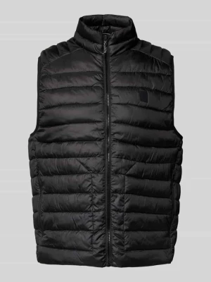 Kamizelka pikowana z kieszeniami zapinanymi na zamek błyskawiczny jack & jones