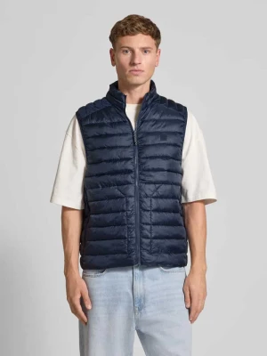 Kamizelka pikowana z kieszeniami zapinanymi na zamek błyskawiczny jack & jones