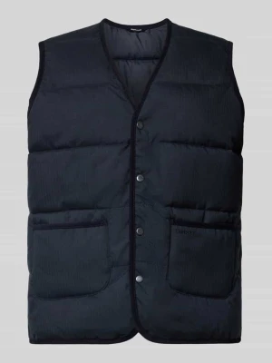 Kamizelka pikowana z nakładanymi kieszeniami model 'Easthill' Barbour Granatowy