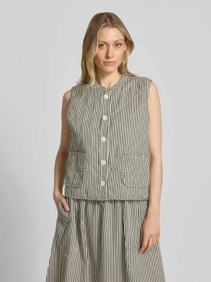 Kamizelka pikowana z naszywanymi kieszeniami model 'Cairo' LOLLYS LAUNDRY