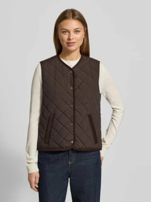 Kamizelka pikowana z wpuszczanymi kieszeniami model ‘GILET’ Stefanel