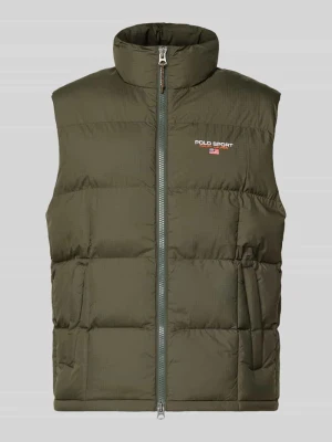 Kamizelka pikowana z wyhaftowanym logo Polo Ralph Lauren