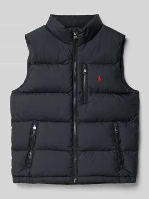 Kamizelka pikowana z wyhaftowanym logo Polo Ralph Lauren Teens