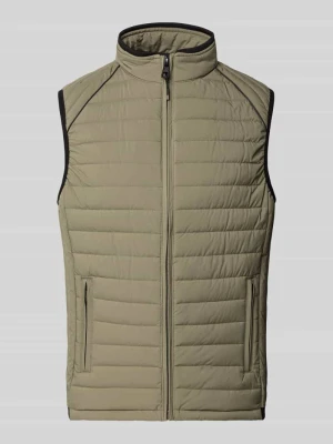 Kamizelka pikowana ze stójką i kieszeniami zapinanymi na zamek błyskawiczny NAUTGÅRD