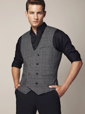 Kamizelka Szara w Kratę Lucilla Lancerto