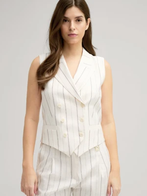 Kamizelka Vika w kolorze złamanej bieli z granatem Joop