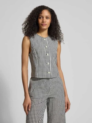 Kamizelka w całościowym wzorze z okrągłym dekoltem Jake*s Casual