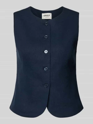 Kamizelka w kroju regular fit z mieszanki wiskozy i lnu model 'GOA' Only