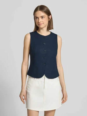Kamizelka w kroju regular fit z mieszanki wiskozy i lnu model 'GOA' Only