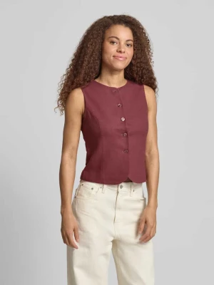 Kamizelka w kroju regular fit z mieszanki wiskozy i lnu model 'GOA' Only