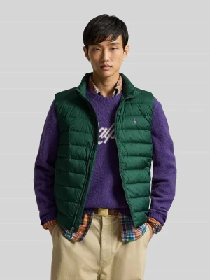 Kamizelka w kroju regular fit z wyszywanym logo Polo Ralph Lauren Ciemnozielony