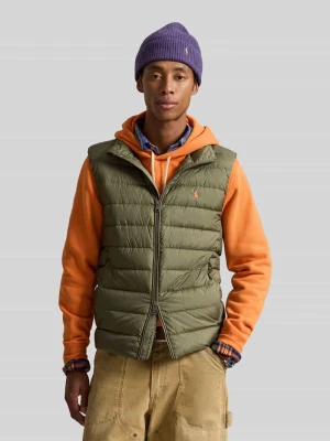 Kamizelka w kroju regular fit z wyszywanym logo Polo Ralph Lauren Oliwkowy