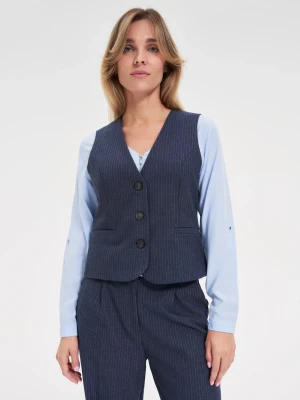 Kamizelka w paski granatowa Moodo