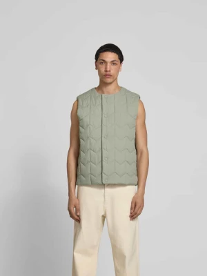 Kamizelka w pikowanym wyglądzie, krój regular fit Maison Kitsuné Trzcinowy