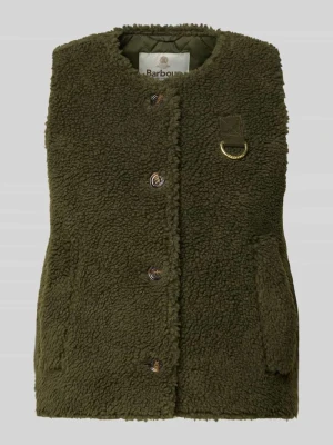 Kamizelka w stylu polarowym, krój regular fit Barbour Oliwkowy