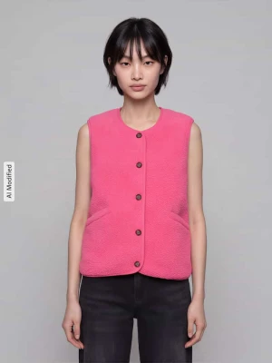 Kamizelka w stylu teddy w kroju regular fit model 'BABY' Only Mocnoróżowy