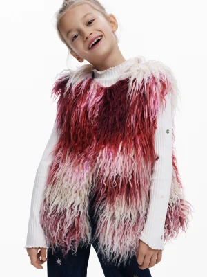 Kamizelka z akwarelowym futerkiem Desigual