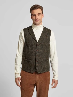 Kamizelka z brustaszą z tkaniny Harris Tweed model ‘Warner’ carl gross
