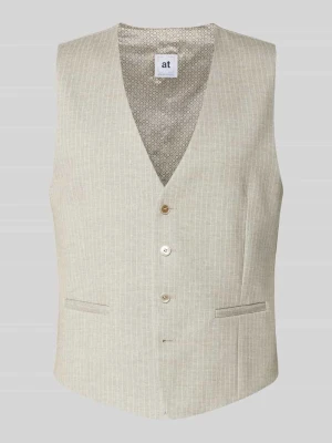 Kamizelka z dekoltem w serek i kieszeniami z lamówką ATELIER TORINO