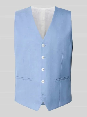 Kamizelka z dekoltem w serek i kieszeniami z lamówką HECHTER PARIS