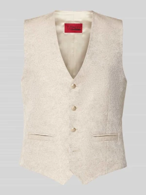 Kamizelka z dekoltem w serek i kieszeniami z lamówką Wilvorst