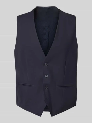 Kamizelka z dekoltem w serek i kieszeniami z listewką HECHTER PARIS