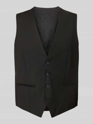 Kamizelka z dekoltem w serek i kieszeniami z listewką HECHTER PARIS