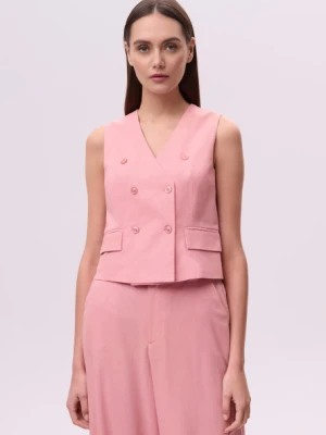 Kamizelka z dwurzędowym zapięciem jasnoróżowa Greenpoint