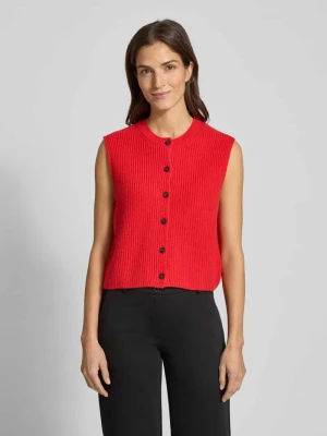 Kamizelka z dzianiny o kroju regular fit z mieszanki wełny Marc O'Polo