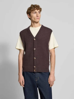 Kamizelka z dzianiny z mieszanki wełny z dekoltem w serek BLKVIS