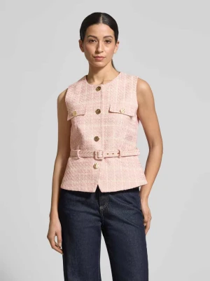 Kamizelka w imitacji bouclé z paskiem Christian Berg Woman Selection