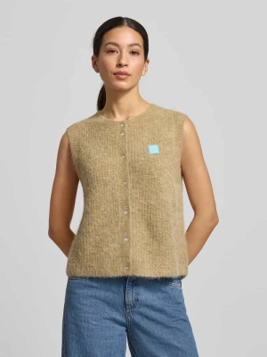 Kamizelka z imitacji dzianiny American vintage