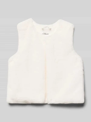 Kamizelka z imitacji futra o kroju regular fit z zapięciem na haftkę s.Oliver RED LABEL