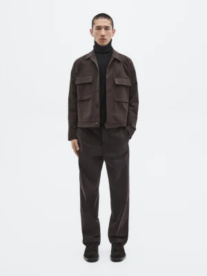 Kamizelka Z Kieszeniami - Limited - Brązowy - - Massimo Dutti - Male