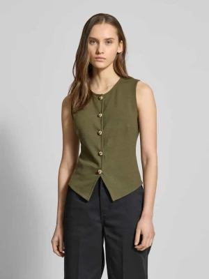 Kamizelka z listwą guzikową Gina Tricot Oliwkowy